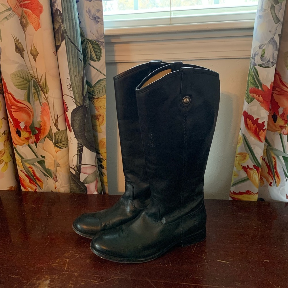 Frye Melissa Button Leather Tall Riding Boots